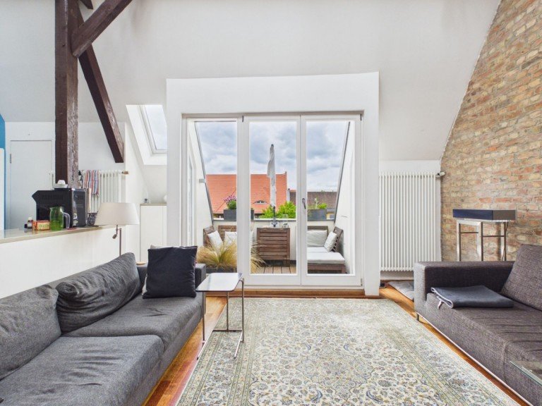 Offener K�chen-/Wohnbereich Berlin Dachgeschosswohnung Exklusives Dachgeschoss-Penthouse am R�desheimer Platz - Terrasse, Balkon & Sauna