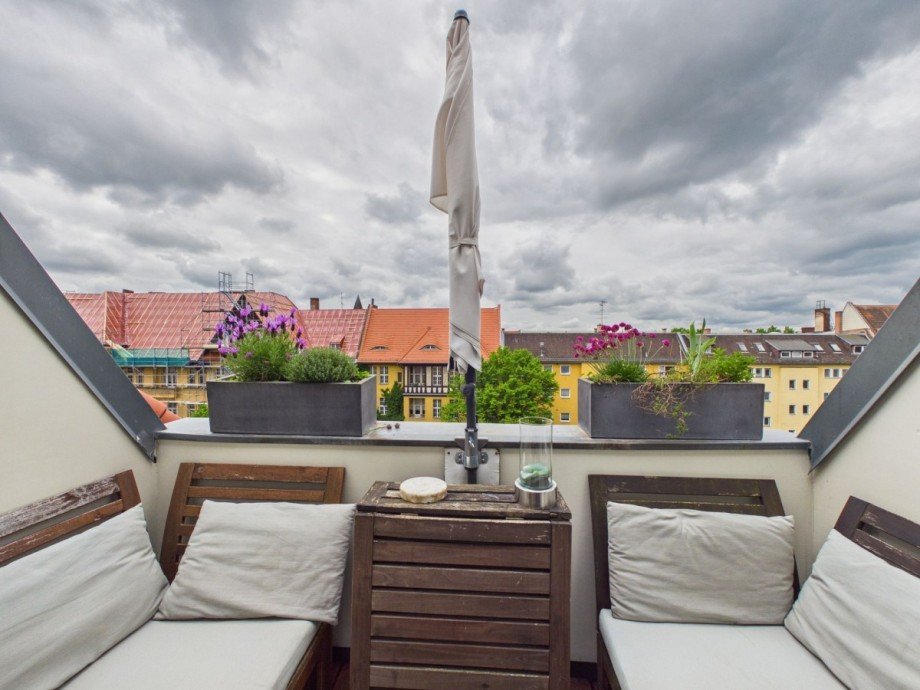 Balkon vorne Dachgeschosswohnung Berlin