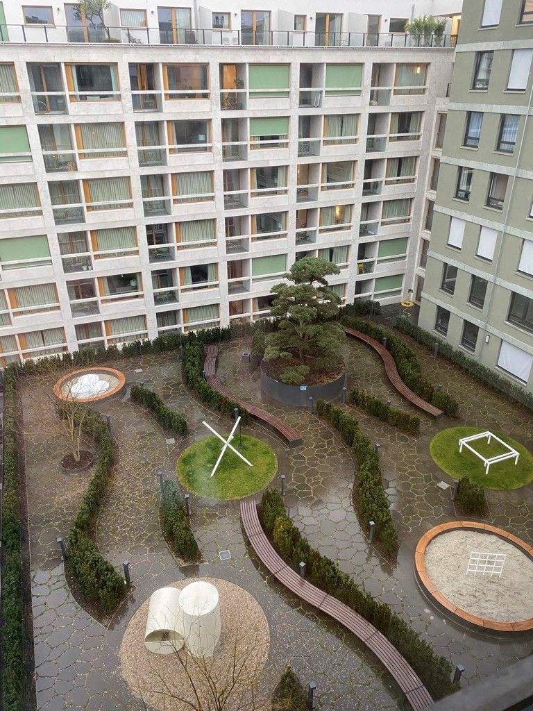 Blick in den Innenhof Wohnung M�nchen